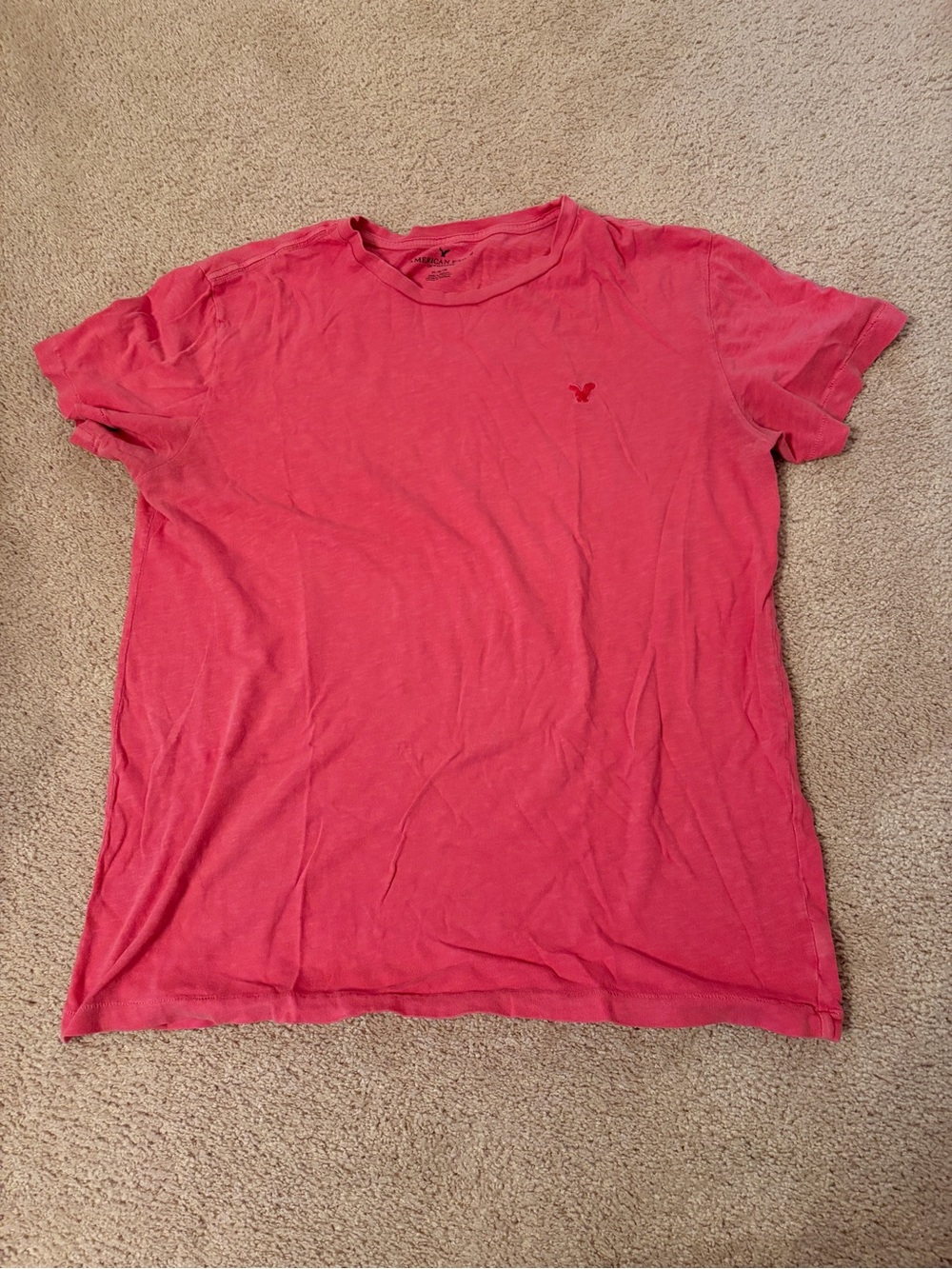 American Eagle Outfitters Coral Pink Short Sleeve Crewneck Tee